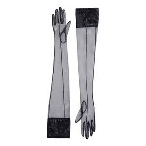 NWT Mugler x H&M Women's S Black Mesh Second Skin Gloves